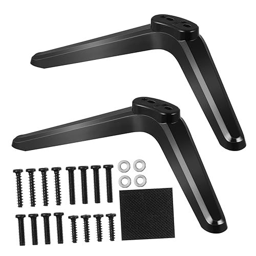 CRILSTYLEO Soporte De TV De Mesa Soportes De Montaje para Televisores De Incluye Tornillos Base Estable y Fácil Instalación Soporte Universal para TV