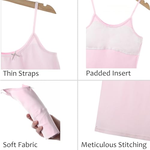 CAHL&FAUO Girls Original Cotton Lining Undershirts Training Bras Teen Camisole Kids Tank Tops4