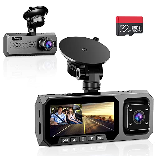 Dual Dash Cam Front and Inside 1080P Dash Camera for Cars with IR Night Vision Car Dash Cam for Taxi Accident Lock Parking Monitor 2.5