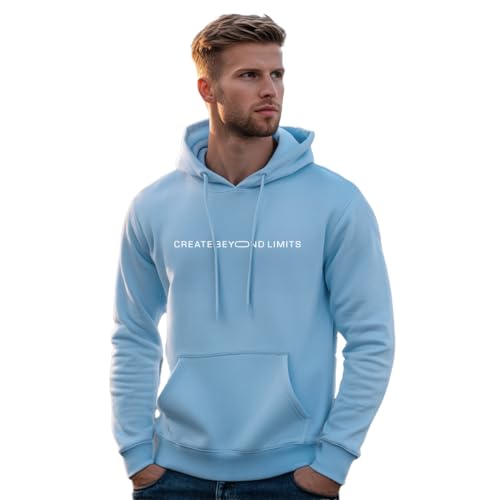 Image of Nobero Men's Printed Regular Fit Hoodie | Cotton Rich Fleece Sweatshirt for Men | Soft & Warm Hooded Pullover | Casual Winter Wear