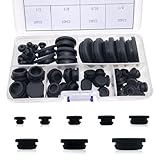 80PCS Silicone Hole Plugs Kit - 7 Sizes (1/4' 5/16' 3/8' 1/2' 5/8' 3/4' 1') - Snap Locking Round Hole Plugs...