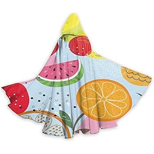Creativa Moda Verano Fruta Limón Cape Mujeres Capas para Adultos 59 pulgadas para Navidad Halloween Cosplay Disfraces