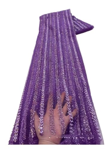 Tissu à paillettes violettes idéal pour le bricolage créatif et les tenues de spectacle