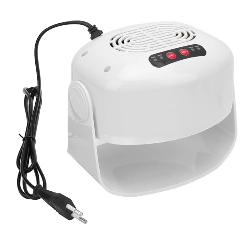 HUSHUI Essiccatore per Smalto Ad Aria, Asciugatore per Unghie Modalità Calda e Fredda Avvio Automatico Arresto Rotazione Avanti e Inversa Ventola per Asciugare le Unghie (Spina