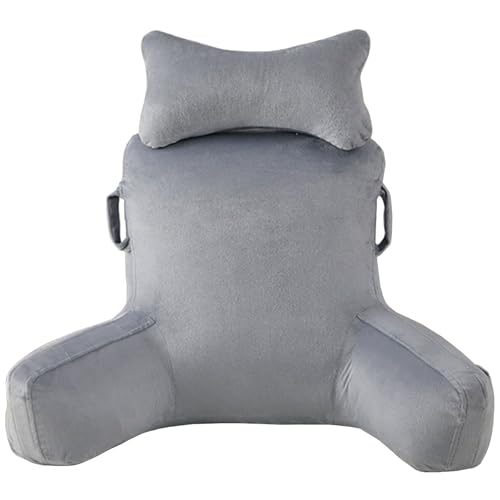 WUDLEP Reading Pillow, Extra Large 78cm Bed Rest Pillow with Detachable Neck Roll for Sitting in Bed or Couch, Adult Back Pillow for Watching TV/Gaming/Relaxing