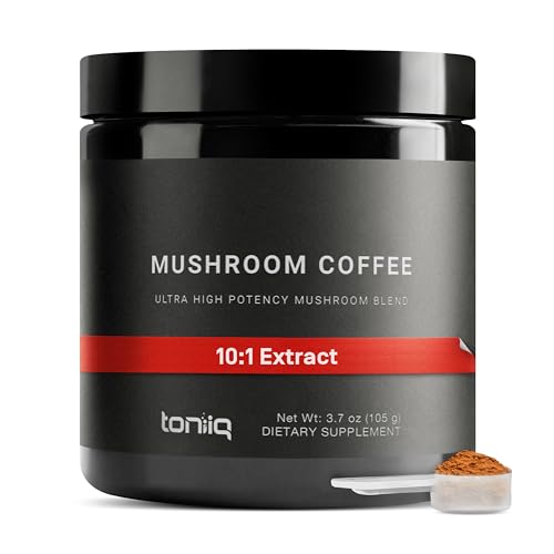 Mushroom Coffee - Ultra High Potency 10:1 Concentrated Extract - Colombian Sourced Beans with 10 Mushroom Blend, Lion's Mane & Cordyceps - Rich & Functional Coffee Alternative - Third-Party Lab Tested