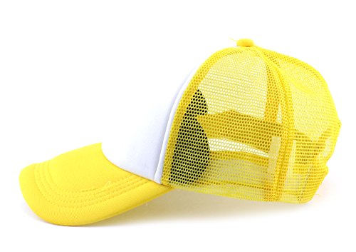 Image of NYFASHION101 Plain Mesh Trucker Hat - Breathable 6-Panel Daily Snapback Cap, Customizable Ideal for DIY Embroidery & Patches