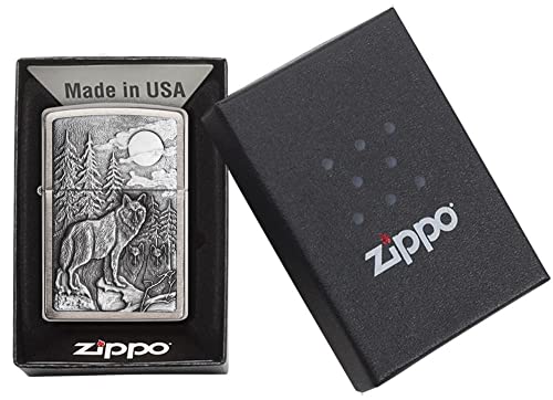 Zippo encendedor con grabado personalizado Brushed Chrome miniatura 4