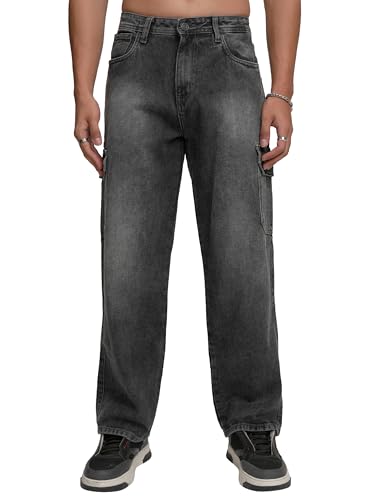 Image of Highlander Men's Regular Fit Cargo Pocket Jeans | Clean Look | Cotton Comfort | Utility Style