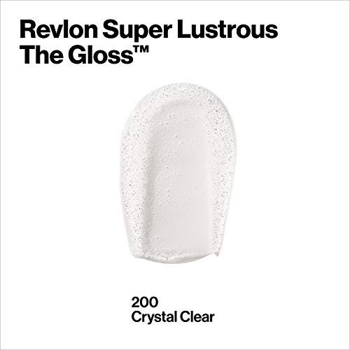 Revlon Lip Gloss, Super Lustrous The Gloss, Non-Sticky, High Shine Finish, 200 Crystal Clear #TOP1