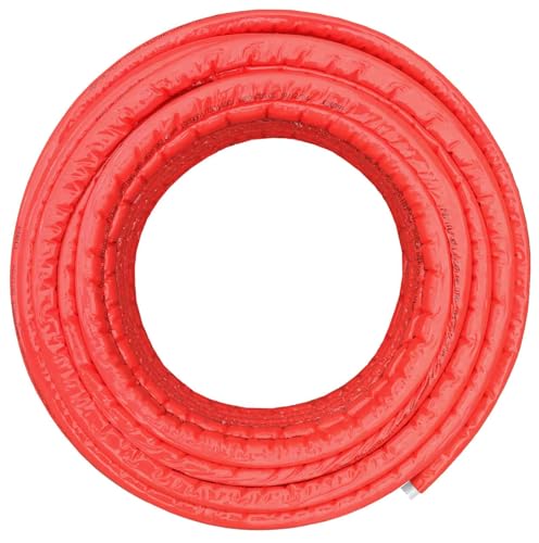 MegaHaustechnik 50 Meter Mehrschicht Aluminium Verbundrohr Außendurchmesser 16,0mm x 2,0mm Wandstärke Laser geschweisst vor isoliert rot Trinkwasser geeignet Rohr Leitung Heizung Sanitär MSVR