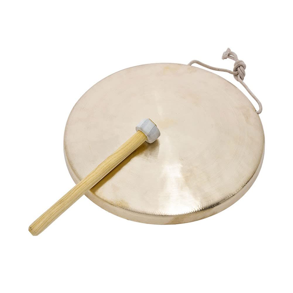 Gongi ręczne mosiężne 21cm Instrumenty dęte perkusyjne okrągłe(Bass21)