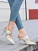 Coutgo Zapatos de Tacón con Tira para Mujer 4
