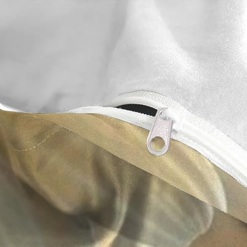 Housse de couette fleurs blanches microfibre 260x220cm infroissable avec zip - 5