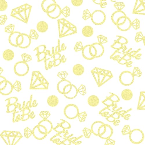 Ovanda Bride To Be - Confeti brillante para decoración de novia, 100 unidades, accesorios de decoración dorados, despedidas de soltero para mujer, accesorios para mujer, decoración de fiesta de novia