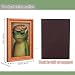 3PCS Funny Frog Fridge Magnet, Cute Retro Mini Framed Frog Art Magnet, Funny Retro Art Wooden Magnet Frames with Strong Hold，Quirky Mini Frog Fridge Magnet for Fridge or Magnetic Board (Wood Frame 1)