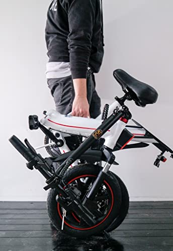 Mini Electric Bike 400W (Folding) (White) - Image 4