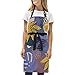 FVFV Motivo Floreale Hawaiano di Palma Grembiule Regolabile Grembiuli da Cucina Cuoco con 2 Tasche Donna Uomo Chef Ristorante Cottura Pulizia Domestica