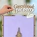 Purple Princess Tower Quinceañera Guest Book, Birthday Guest Book Alternative For Fairy Decoration Theme With Sun Shaped Drop Box - Personalized Enchanted Fairytale Wedding Guest book Alternative