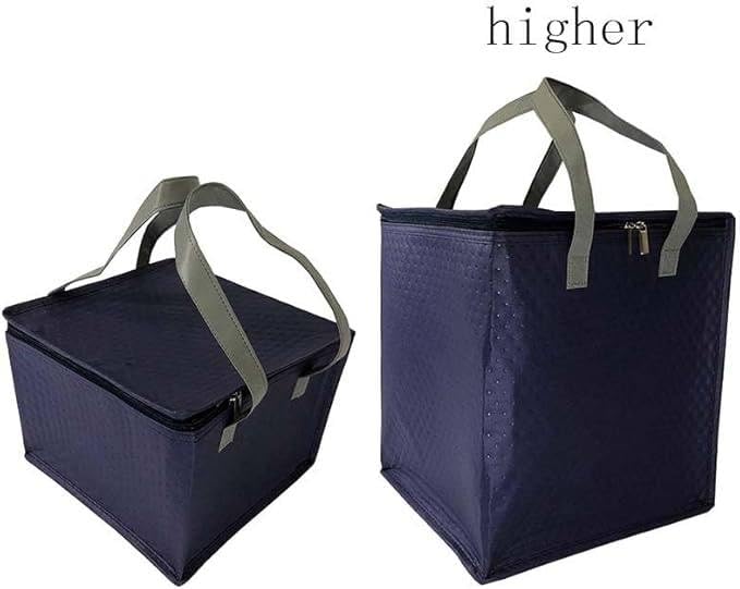 Lebensmittel-Liefertasche, 11 l - 58 l, große Kühltasche für Kuchen, Pizza, Thermotasche, Kühltasche, Kühltasche, Kühltasche, Thermosflasche, Lebensmittel-Getränke, Isolationsriemen, Handtasche
