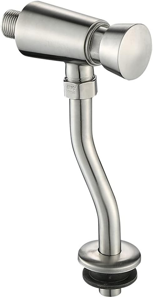 Stainless Steel Hand Control Urinal Flushing Valve Toilet Urinal Switch Delay Valve Hand Pressing Urinate Flushometer