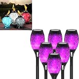 DIKAIDA 4 Pack Glass Table Torch + Ceiling Fan with Light