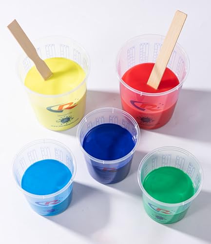 Juego de vasos medidores plásticos 20 oz con tapas 36 pcs miniatura 4