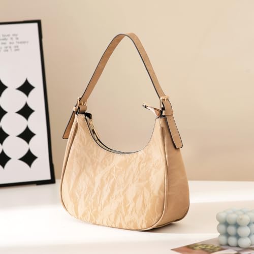 Image of CROJUYI Small Crescent Shoulder Bags Purses for Women Retro Classic Clutch Hobo Tote Purse and Handbag Cute Crossbody Bags