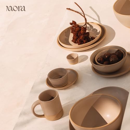 MORA Small Bowls Set of 4, 16oz Ceramic Pottery Dessert Bowls - Microwave, Oven and Dishwasher Safe - Harvest by MORA - Image 8