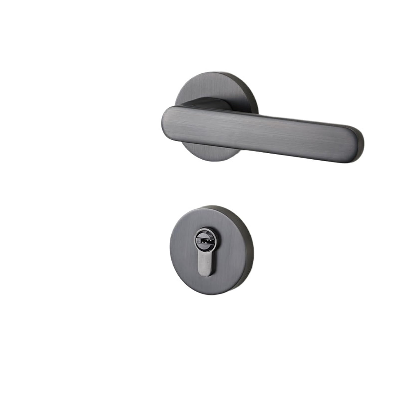 NYRXRYTCA Gray Door Lock Indoor Bedroom Household Magnetic Silent Split Lock Door Handle Solid Wood Door Lock(A matte gray silent 35-50mm)