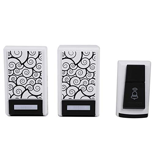 MJIKOO Wireless Doorbells, Unique Pattern Design Door Bell W/ 1 Receiver/2 Receivers Waterproof
