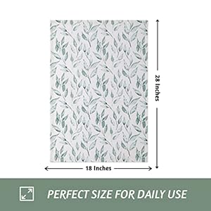 Folkulture Kitchen Towels with Hanging Loop, 18"x28", Set of 3 Kitchen Towels or Dish Towels for Drying Dishes, Dishcloths or Hand Towels for Home Kitchen Décor (Misty Green) Folkulture Kitchen Towels with Hanging Loop 18×28 Set of 3 Kitchen Towels or Dish Towels for Drying Dishes Dishcloths or Hand Towels for Home Kitchen Decor Misty Green