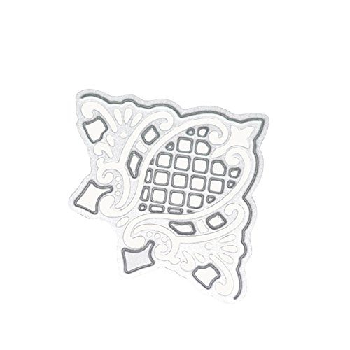 shengyuze 1 Pc Silver Dies Card Crafting from China Dragonfly Plant Metal Cutting Dies for Card Making Clearances DIY Dies Cut Scrapbooking Paper Cards Craft Stencil (Flower Corner)