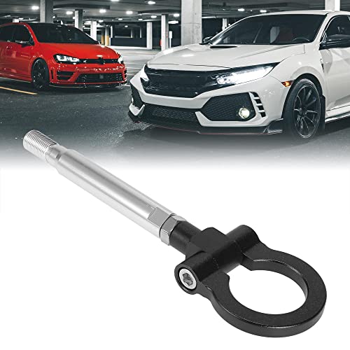X Autohaux Black Aluminum Alloy Front Bumper Trailer Ring Eye Towing Tow Hook Screw For Subaru Impreza Wrx Brz #TOP1