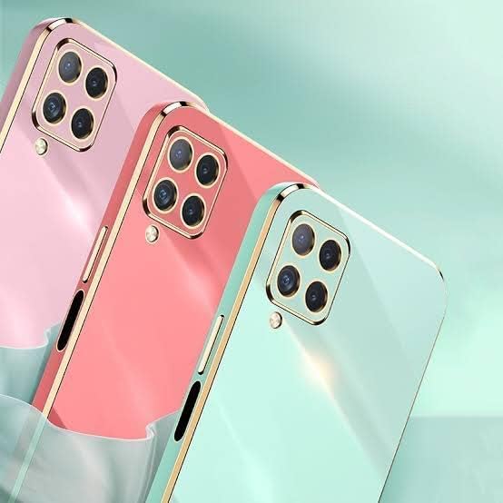 Image of for Vivo V23e 5G Plating Square Gold Frame Phone Case Luxury Soft Silicone Back Cover (for for Vivo V23e 5G (Blue)
