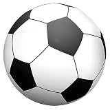 yeeplant Balón gigante de fútbol de playa de 150 cm, inflable, blanco y negro, PVC de larga duración, para fiestas, escuelas y eventos deportivos, diversión al aire libre
