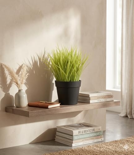 Image of PAPERI Artificial Plants with Pot - Realistic Faux Herb, Balcony Decoration Items, Outdoor Garden Decorative Fake Plant, Plastic Vine Leaves with Pot, Long Green Leaf Vines for Living Room Pack of 1