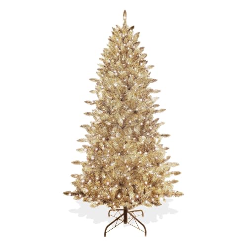 Tinsel Pre-Lit Artificial Christmas Tree
