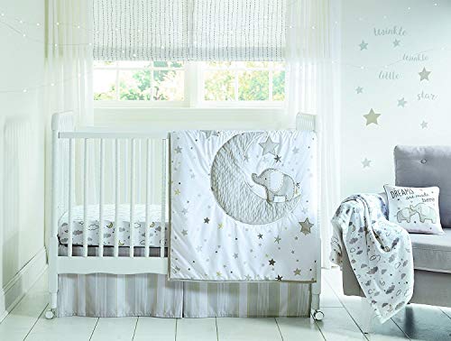 Image of Wendy Bellissimo 4pc Nursery Bedding Baby Crib Bedding Set (Elephant)