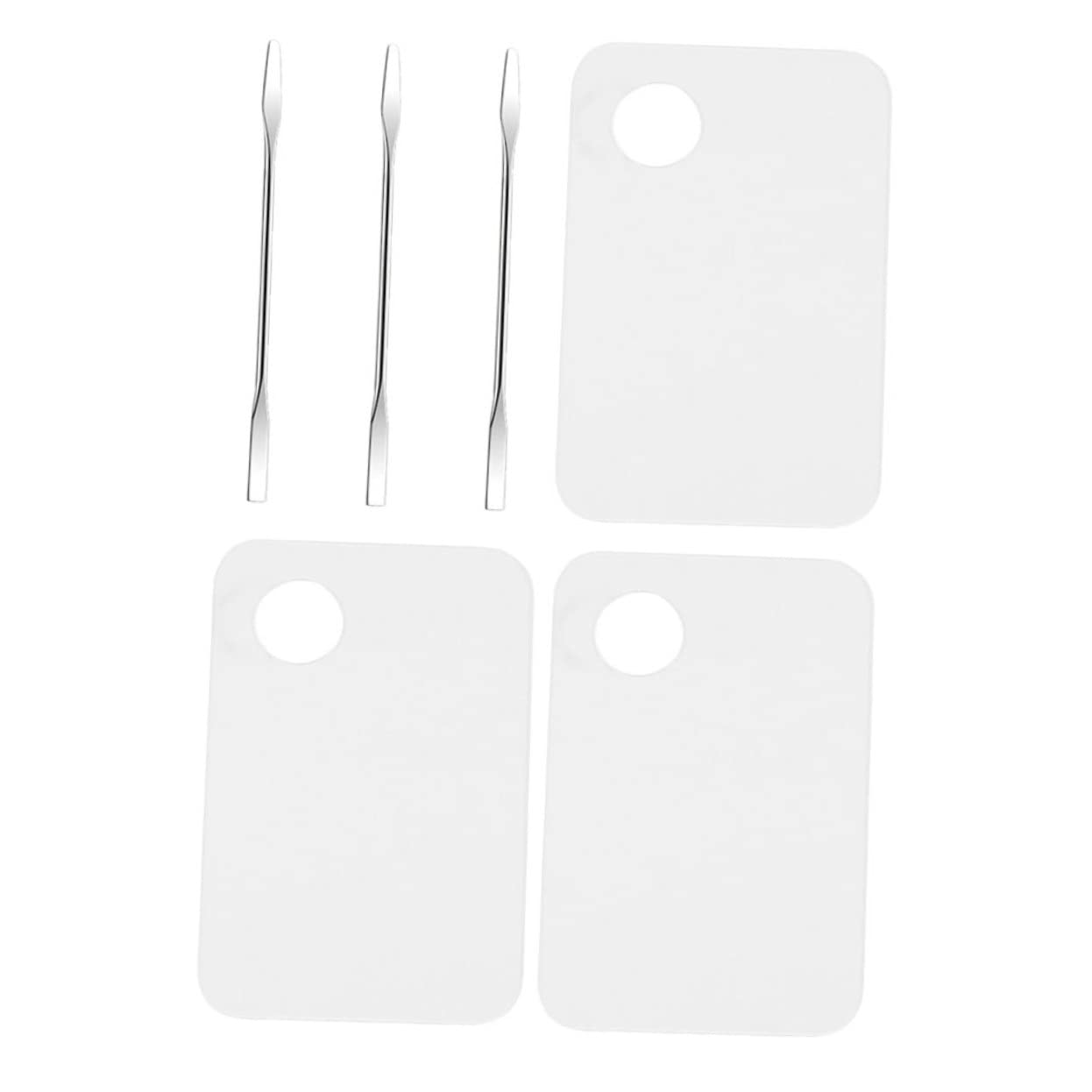 VINTORKY Diy Beauty Palette Set 3 Sets with 6pcs Spatulas Smooth Surface for Easy Cleaning