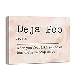 Impresión de pared Deja Poo - Lienzo enmarcado para pared, definición de Deja Poo, decoración de pared moderna, regalo de Navidad para inauguración de la casa, 12 x 16 pulgadas