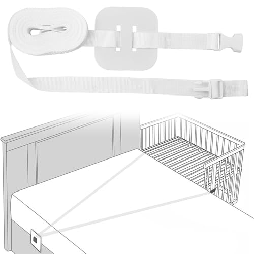 ZXNJA 8m Gurt Für Babybett,Beistellbett Befestigung,Beistellbett Befestigung Boxspringbett,Gurte Zum Befestigen,Beistellbetten-Gurt,Für Boxspringbetten Und Kinderbetten