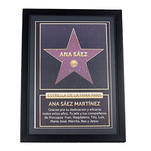 Estrella de la fama Personalizada con Marco