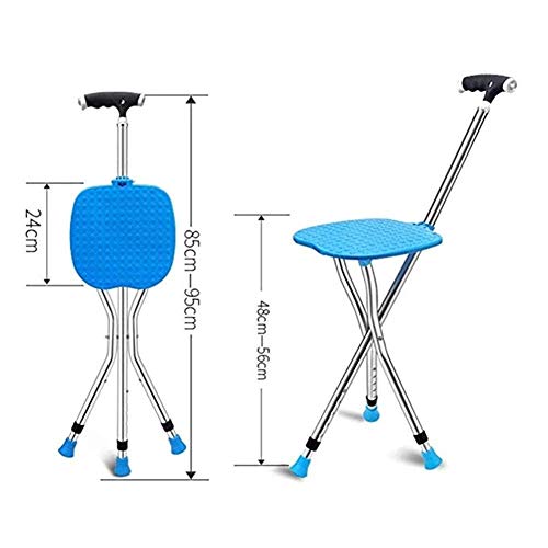 Canne pliante antidérapante avec chaise de canne extérieure pour handicapé - 3
