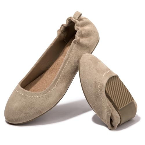 LM Women's Ballet Flats Round Toe Flats Shoes Slip On Comfortable Casual Dressy Shoes4