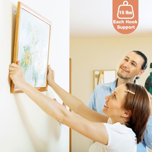 Image of Primst 30 Pack Picture Hangers Kit with Screws, Sawtooth Hangers and Invisible Nail Hangers Set for Hanging Canvas Photos Frame Clock Paintings Artwork