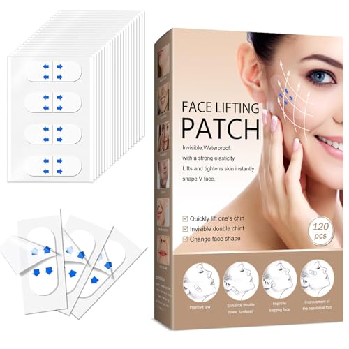 KODASNY 120PCS Face Lift Tape Neck Tape Lifting Invisible Instant Face Tape for Wrinkles Overnight Sagging Skin Double Chin (120PCS)