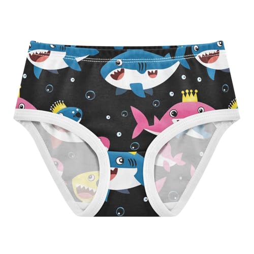 Wusikd Shark Crown Bubbles Girls' Underwear Cotton Cute Girls Briefs Soft Toddler Underwear 2T