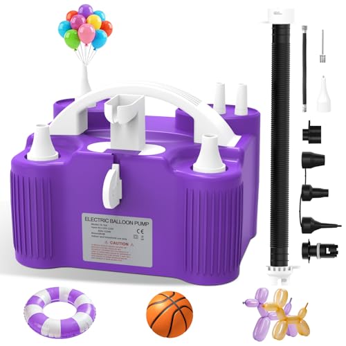 Image of ID IDAODAN 4-in-1 Electric Balloon Pump with Triple Nozzles, Dual Motor Balloon Inflator & Deflator for Latex, Foil & 260Q Balloons