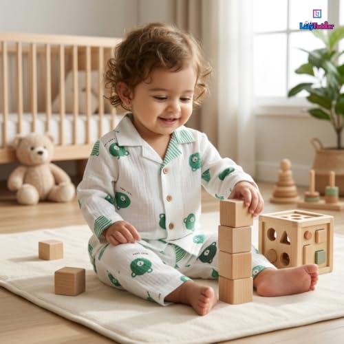 Image of 100% Cotton Muslin Pant Shirt Set | Ultra Soft Breathable Toddler Outfit | Summer Wear Kids Clothing | Skin Friendly Comfortable Fit | SIZE | PRINT